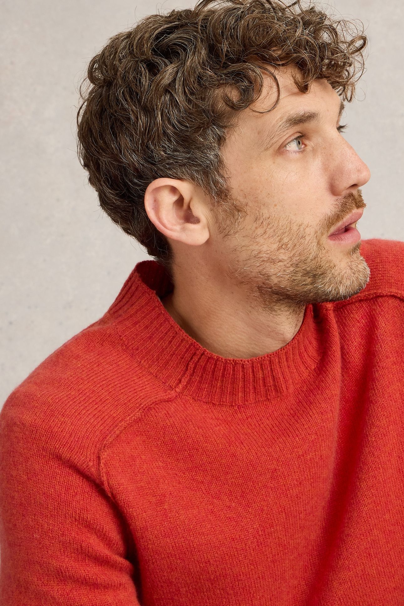 LAMBSWOOL MOCK NECK JUMPER MID RED 5