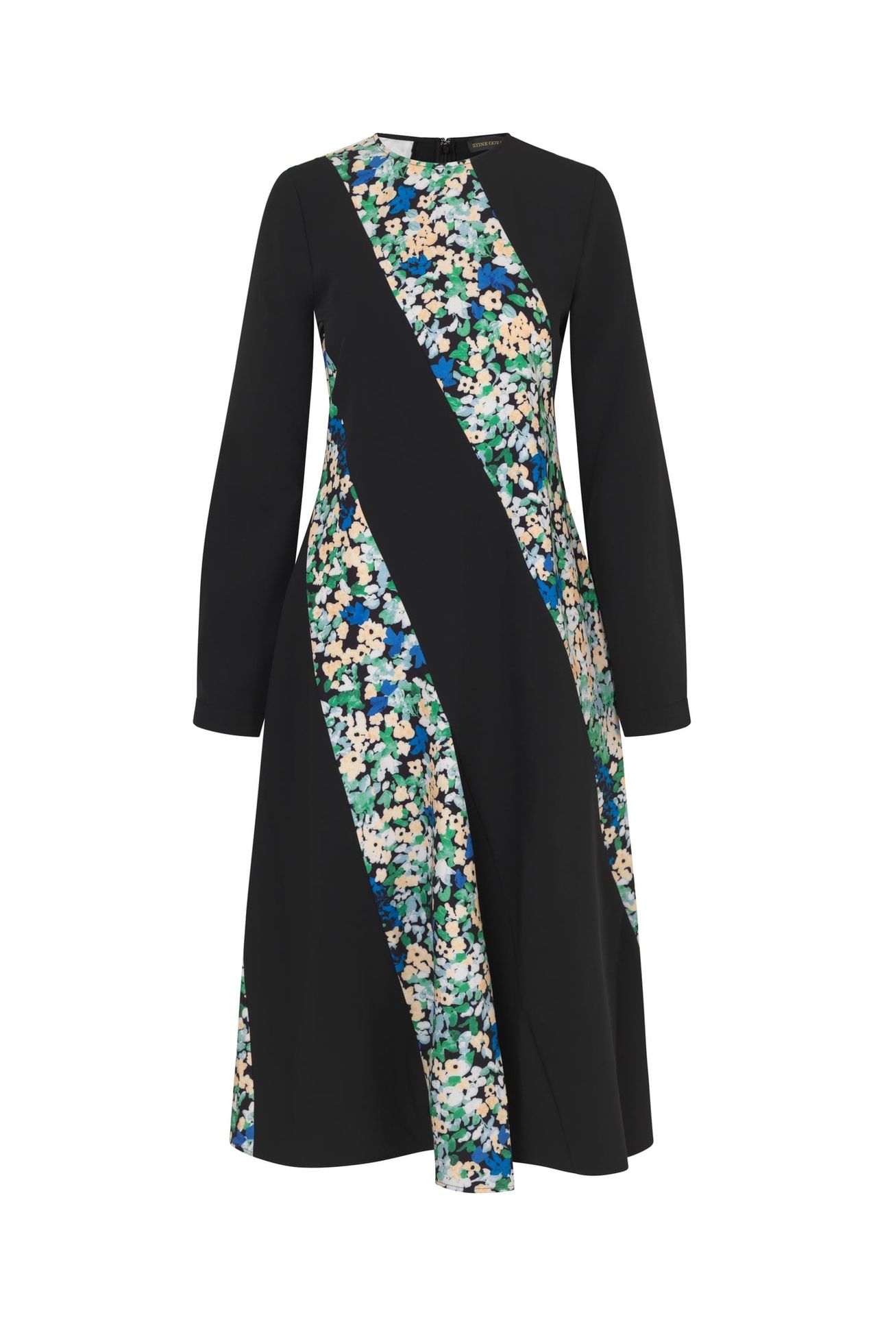 AIDA CADY DRESS LONG FLORAL POINTILLISM 3
