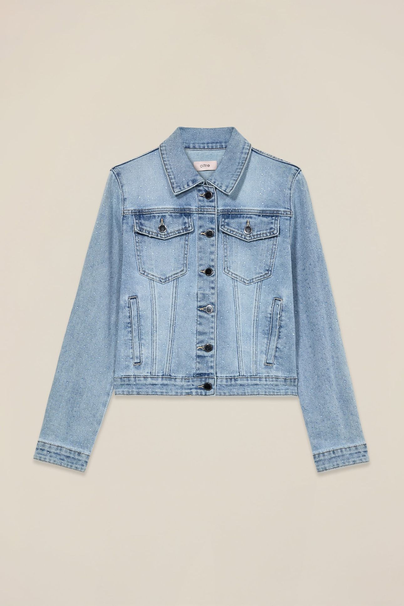 DENIM JACKET WITH MICRO CRYSTALS LIGHT BLUE 4