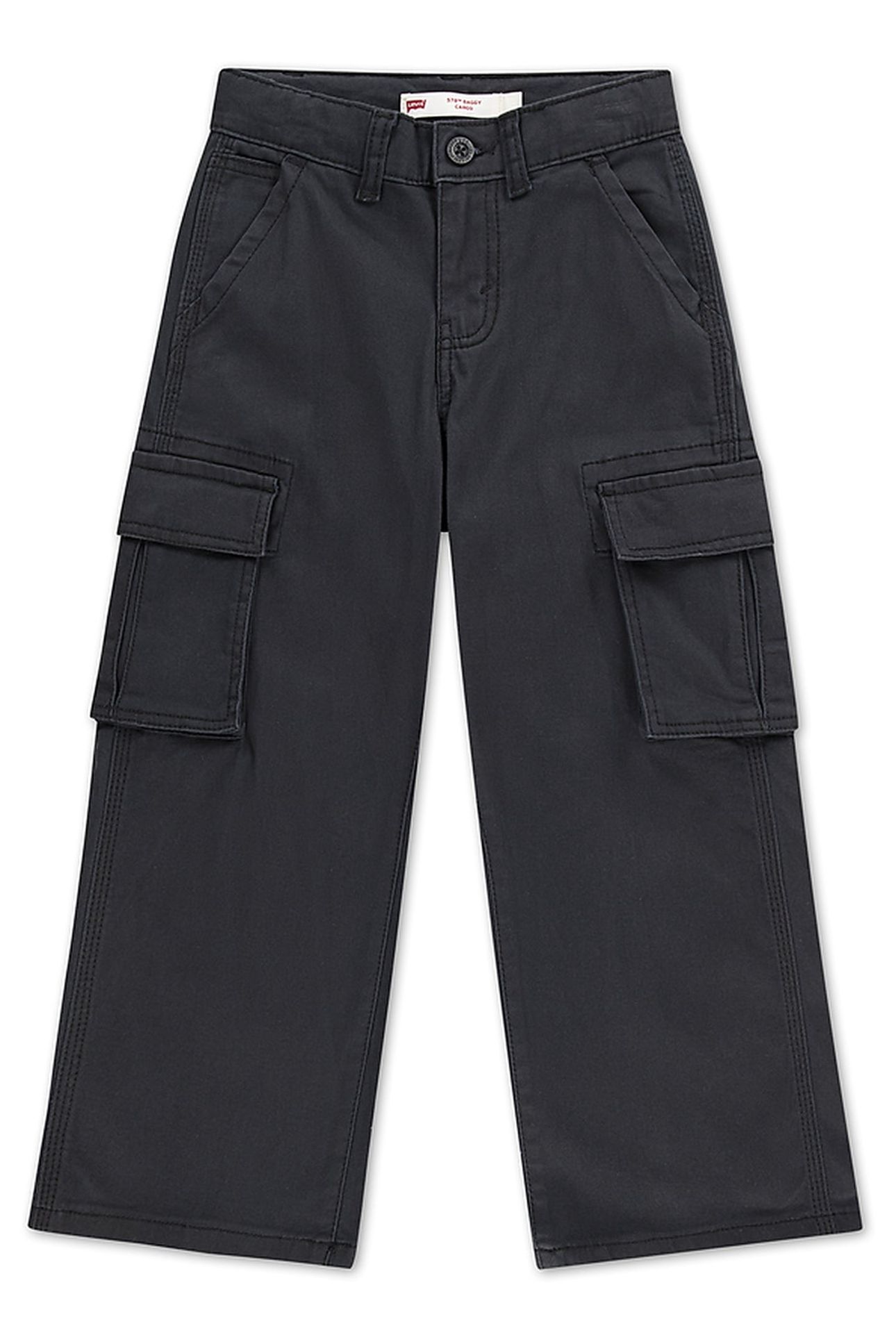 BOYS 578 BAGGY FIT CARGO PANTS JET BLACK 1