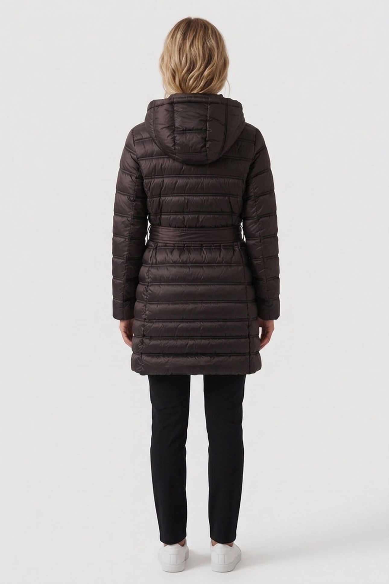 BELTED LONGLINE PACKABLE CHOCOLATE 2