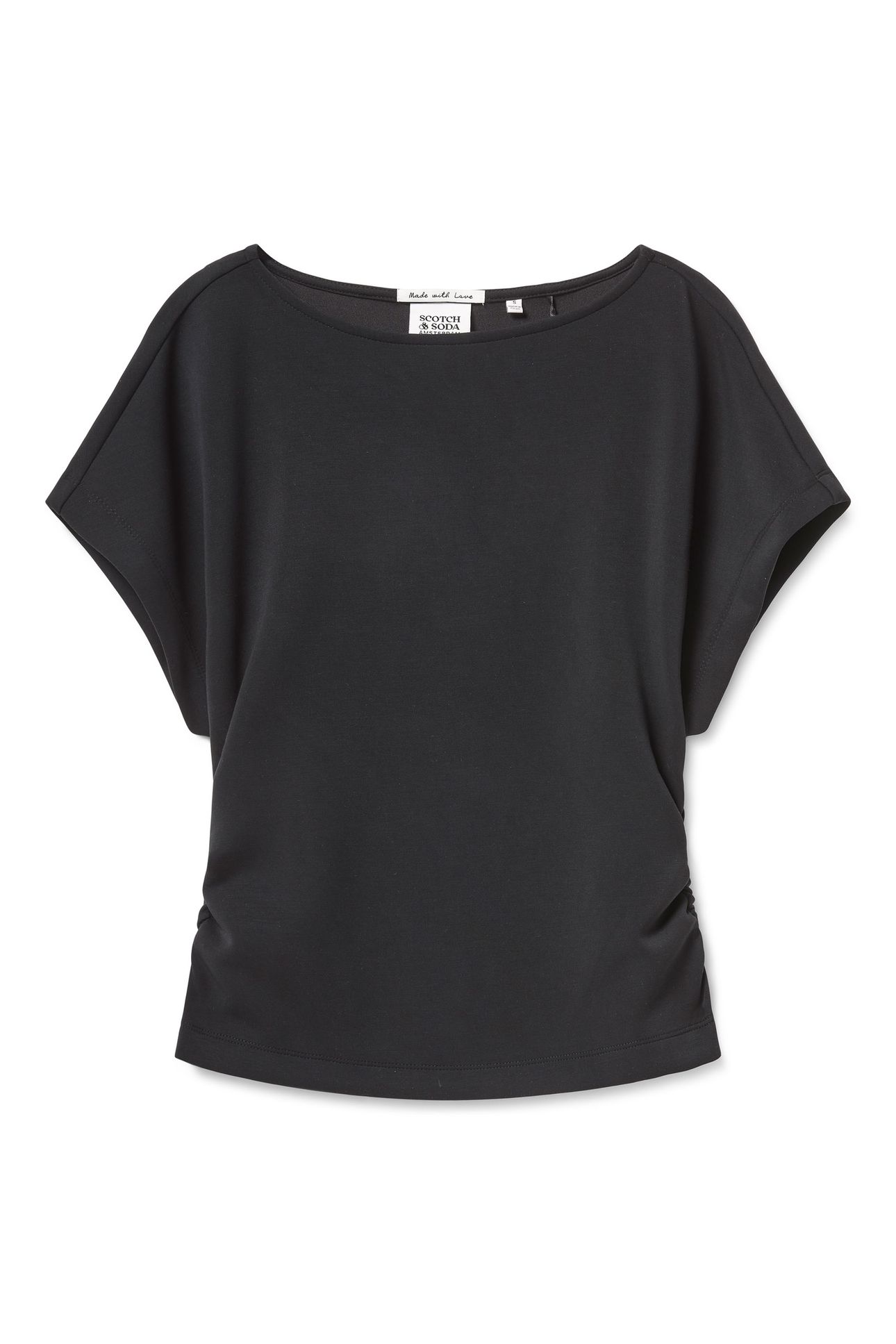 TEE WITH ROUCHED SIDE SEAM BLACK NIGHT 4