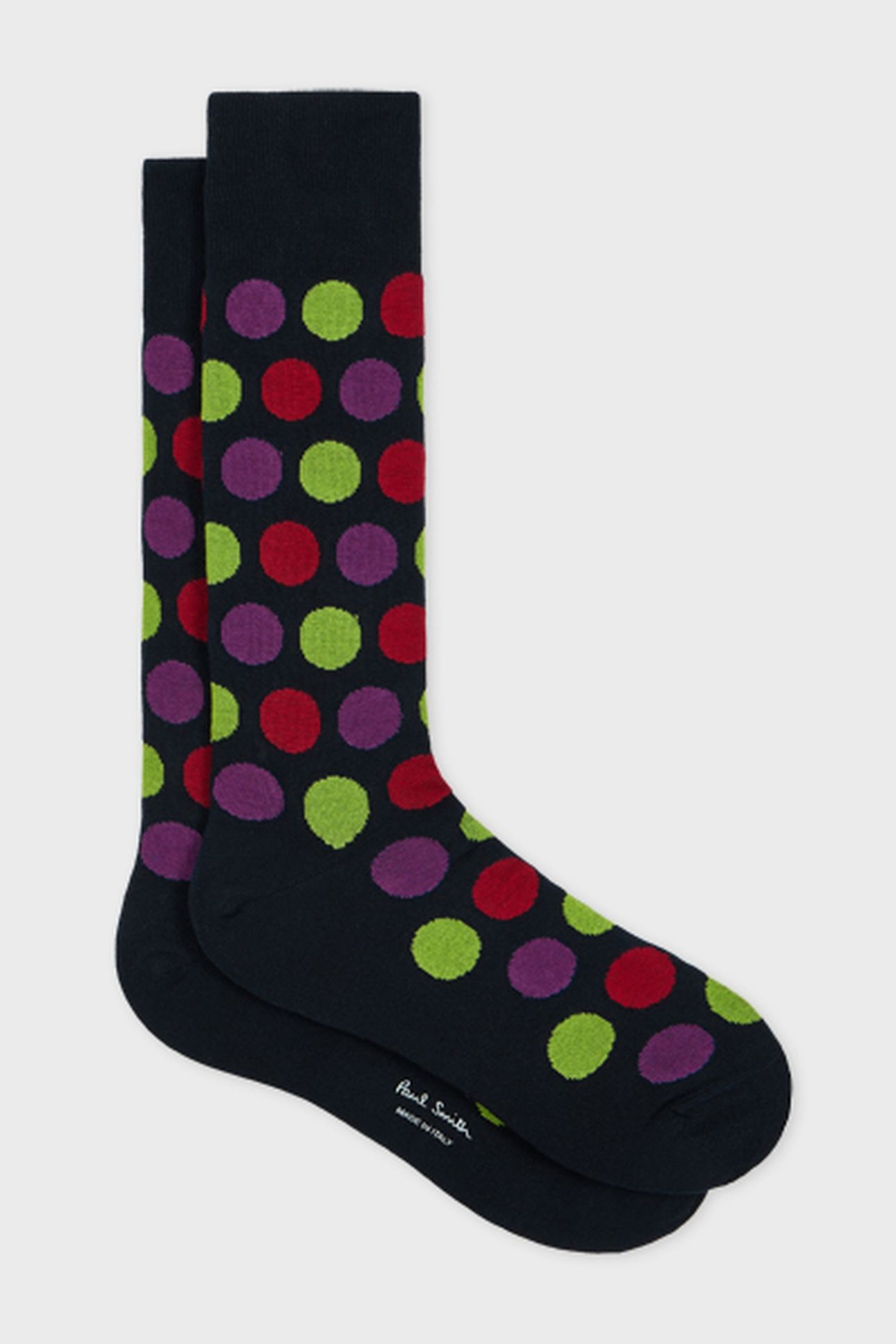 MEN SOCK ILARIO POLKA NAVY 3