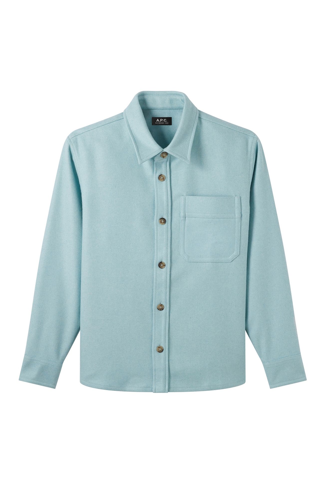 UNISEX OVERSHIRT BASILE HEATHERED TURQUOISE 2