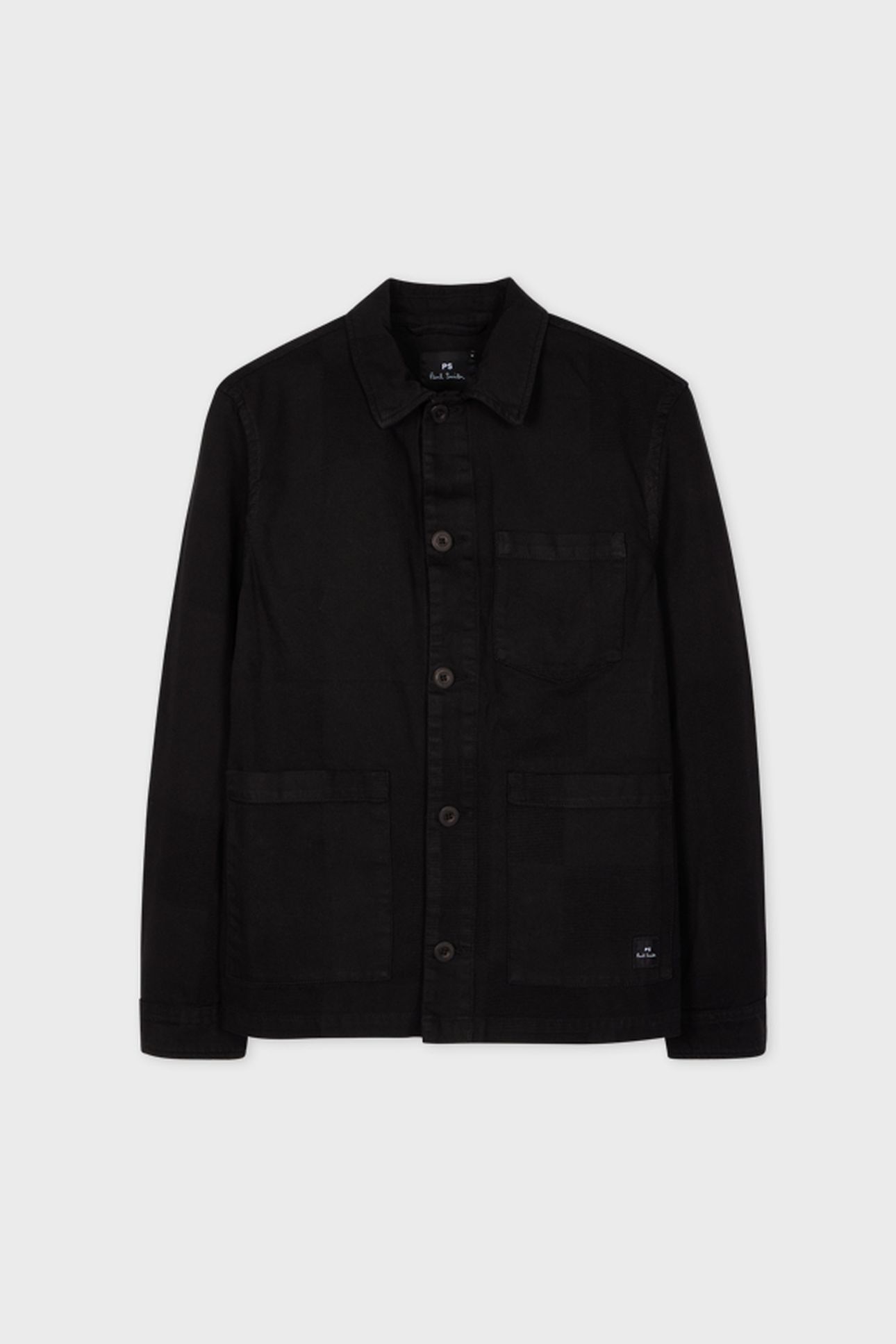 MENS CASUAL FIT SHIRT JACKET BLACK 2