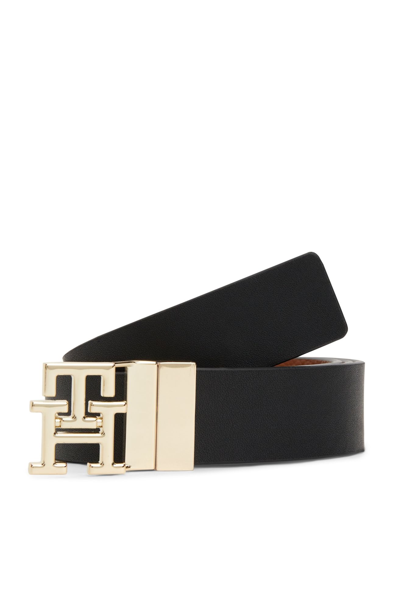 TH LOGO REV 3.0 PEBBLE BELT BLACK/COGNAC 3