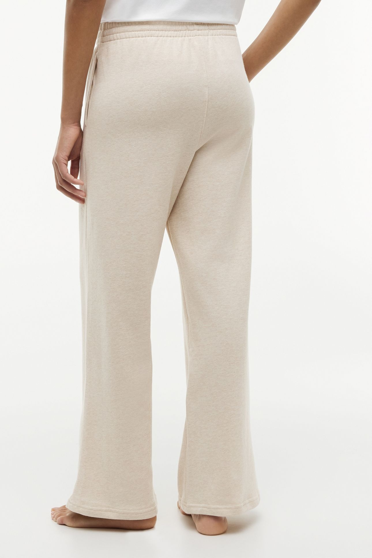 WIDE LEG PANTS HEATHERED OAT 3