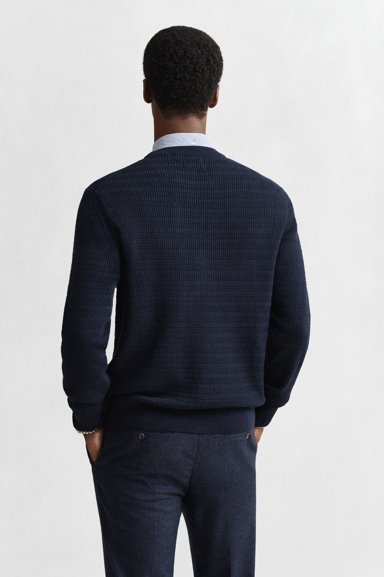 MINI CABLE C-NECK EVENING BLUE 3