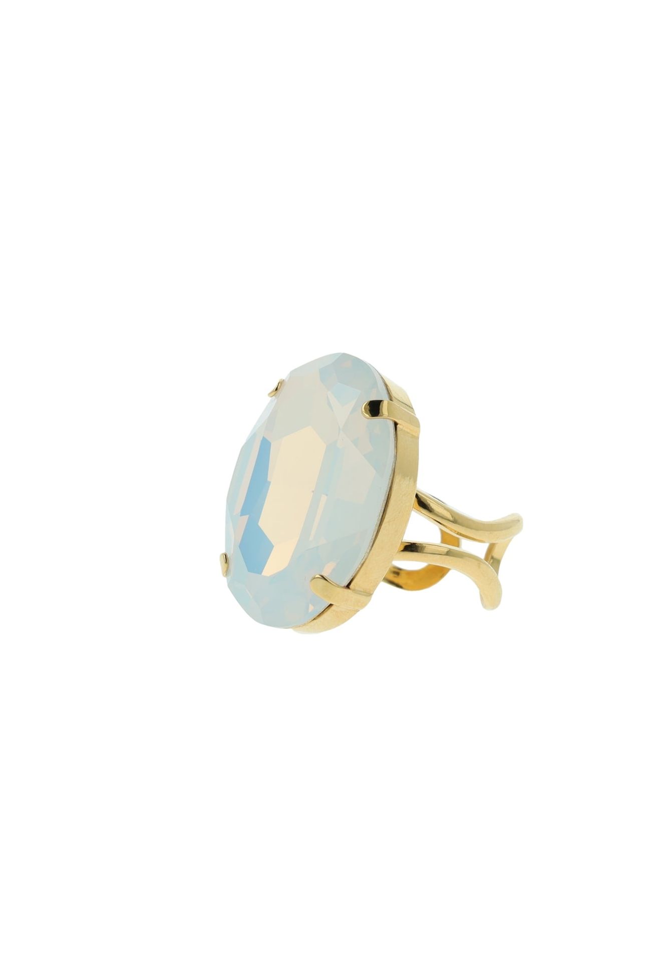 EVA OVAL RING WHITE OPAL WHITE 2