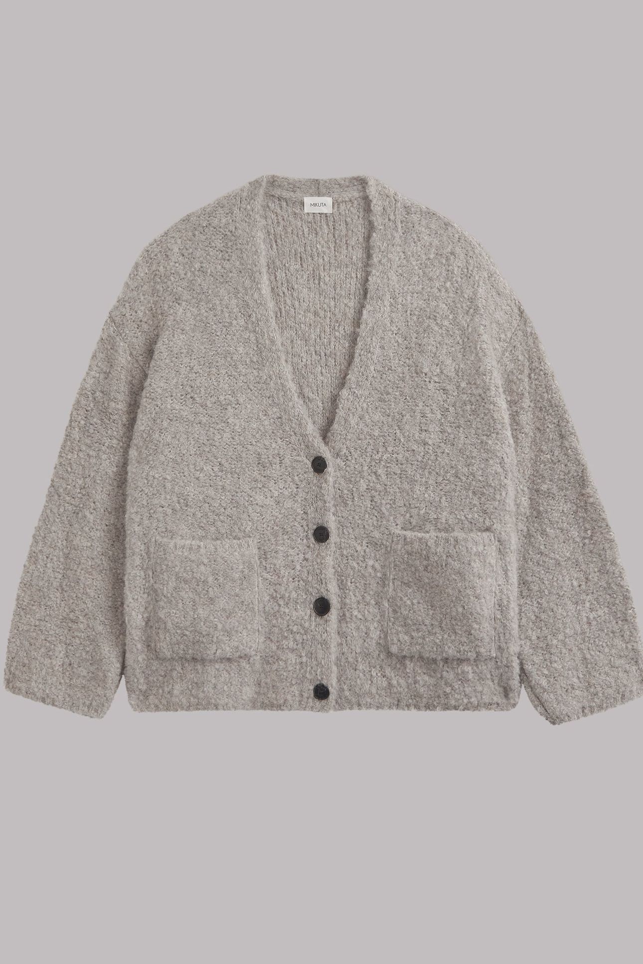THE GREY ALPACA CARDIGAN 2