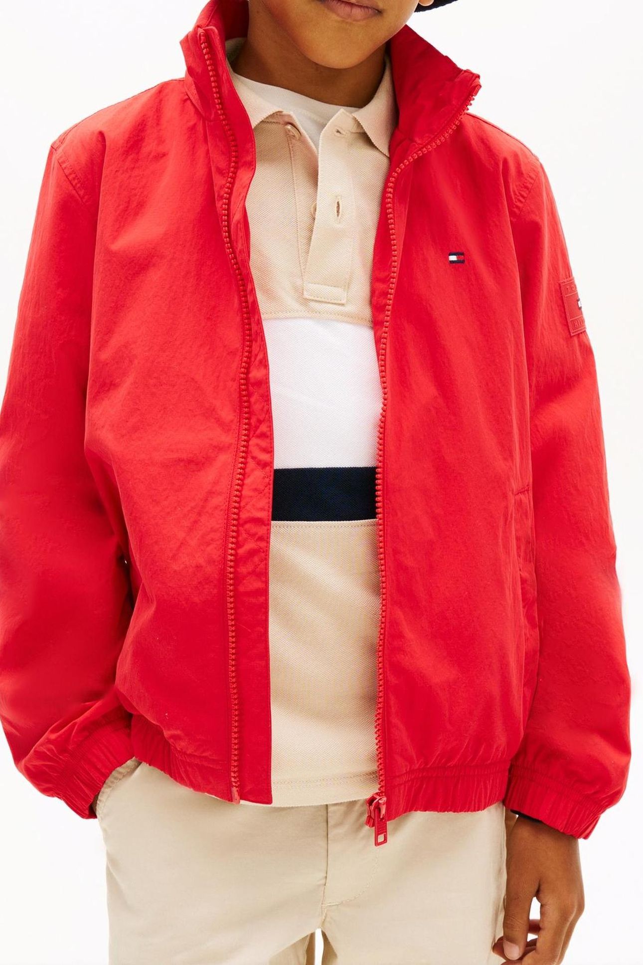 BOYS ESSENTIAL JACKET RAPID RED 1