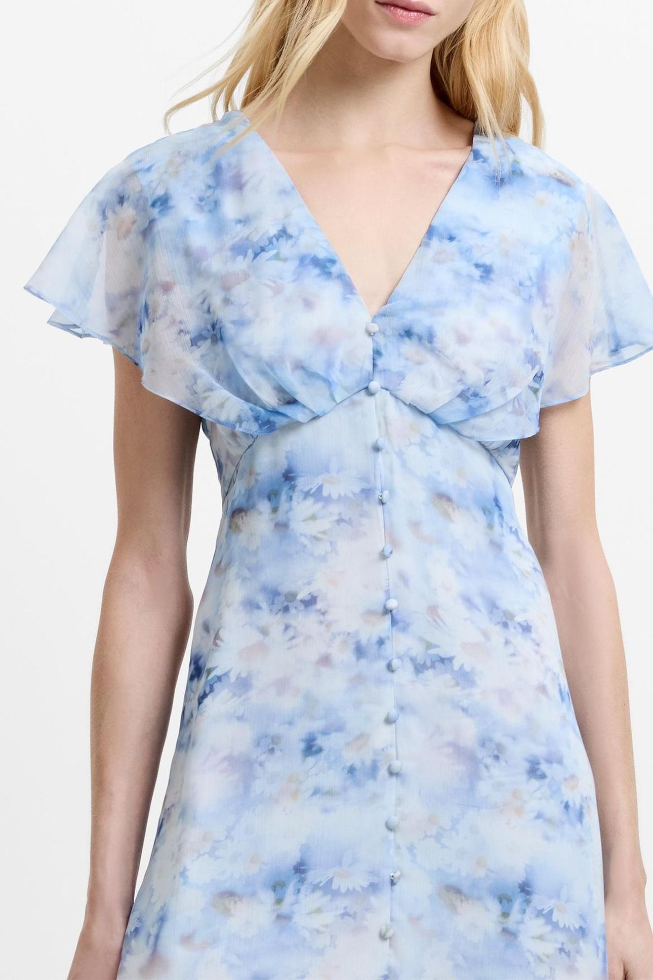 DAISY EMINA GEORGETTE DRESS BLUE MULTI 4