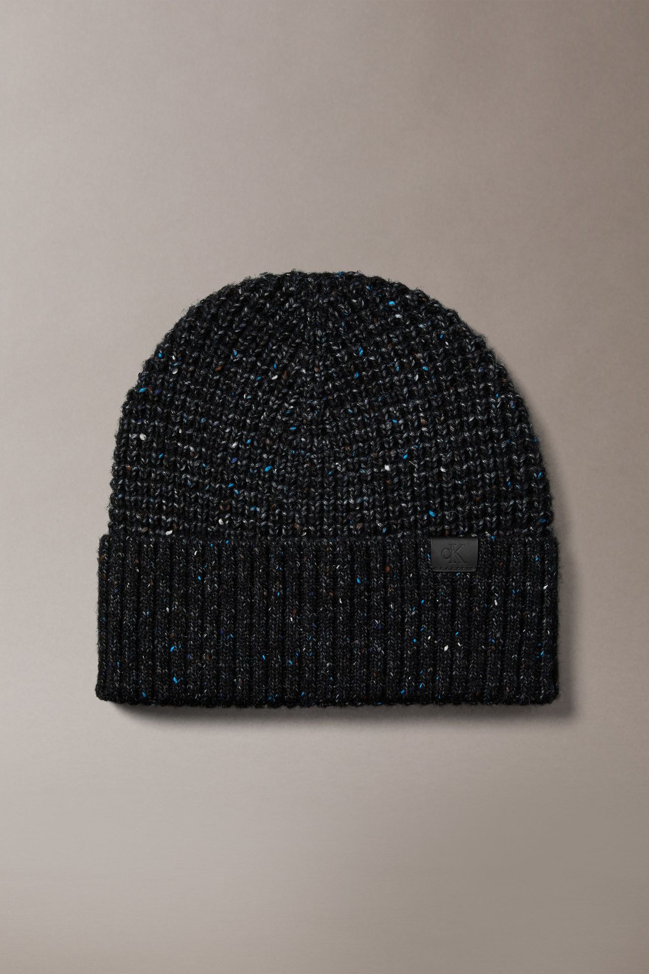 TWEED WOOL BLEND BEANIE BLACK 1