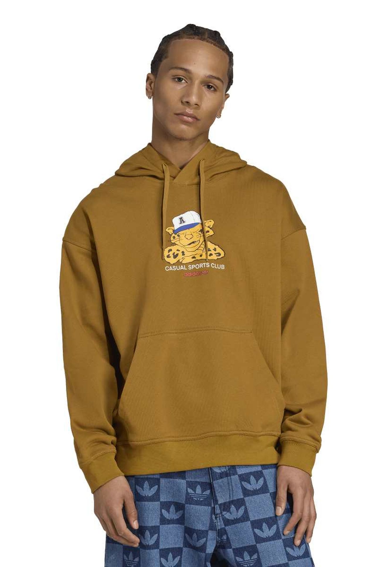 UNISEX GRAPHIC LOOSE HOODIE BRONZE STRATA 1