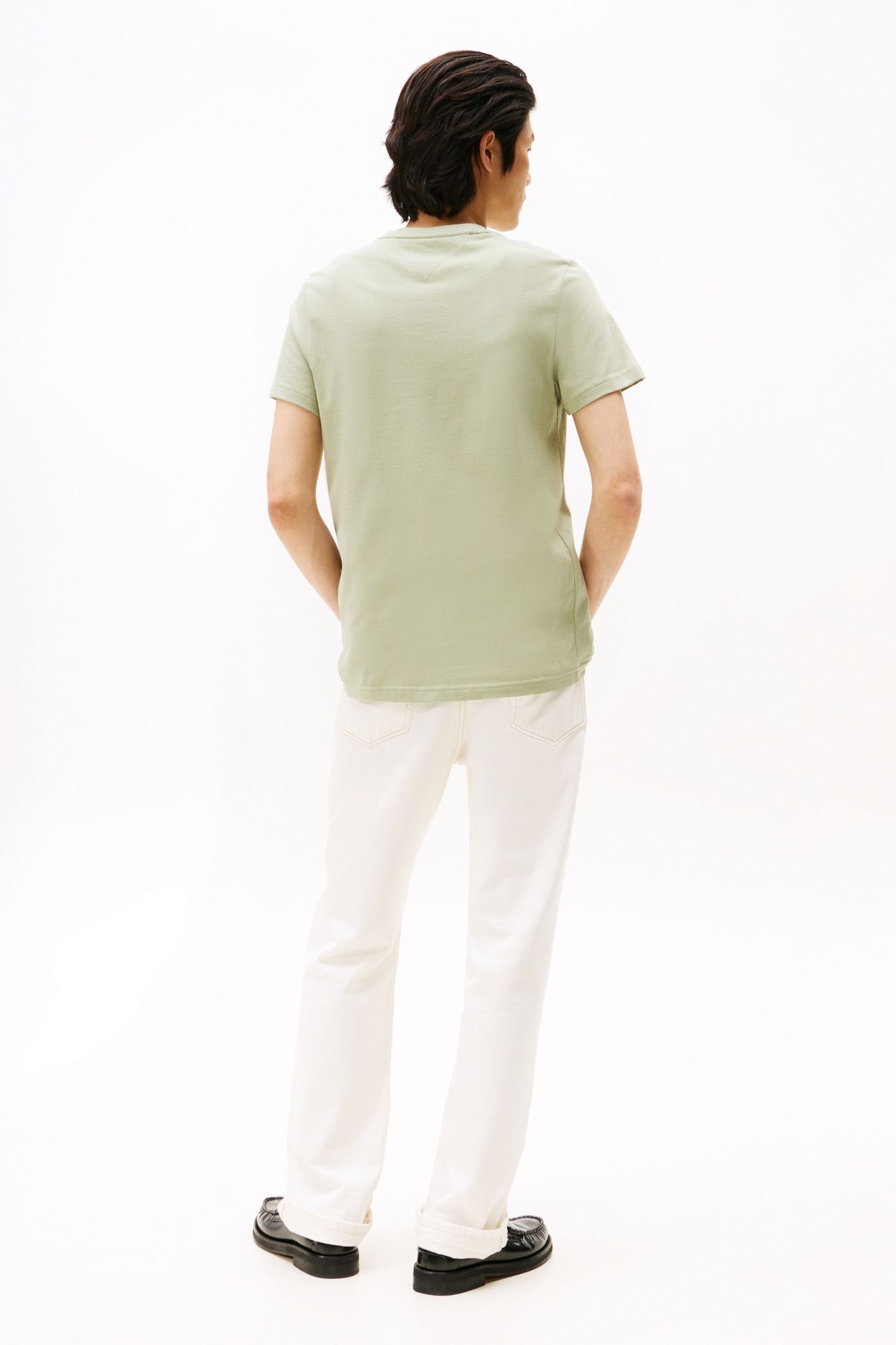 TOMMY LOGO TEE EARTH SAGE 2
