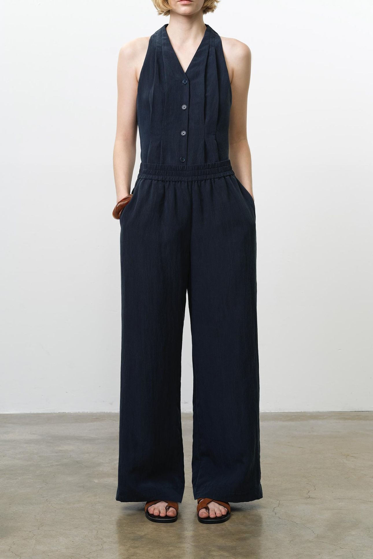 MELINA DRAWSTRING TRSR NEW NAVY 2