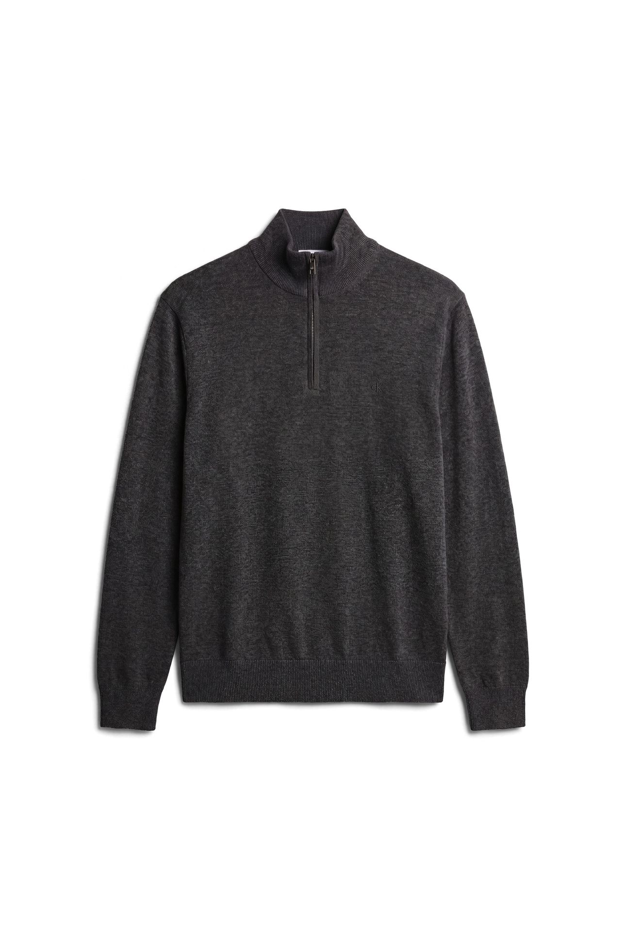 LS 100% MERINO QUARTER ZIP GUNMETAL HEATHER 4