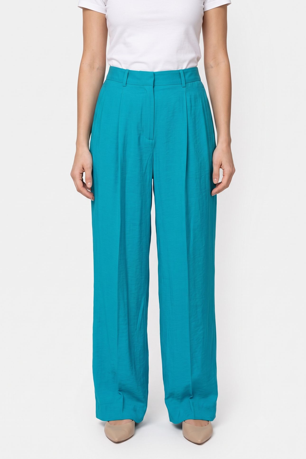 WIDE TROUSERS TURQUOISE 1