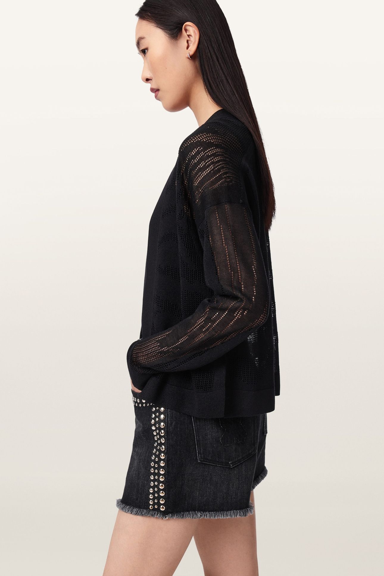 MISHA CROP CARDIGAN BLACK 6