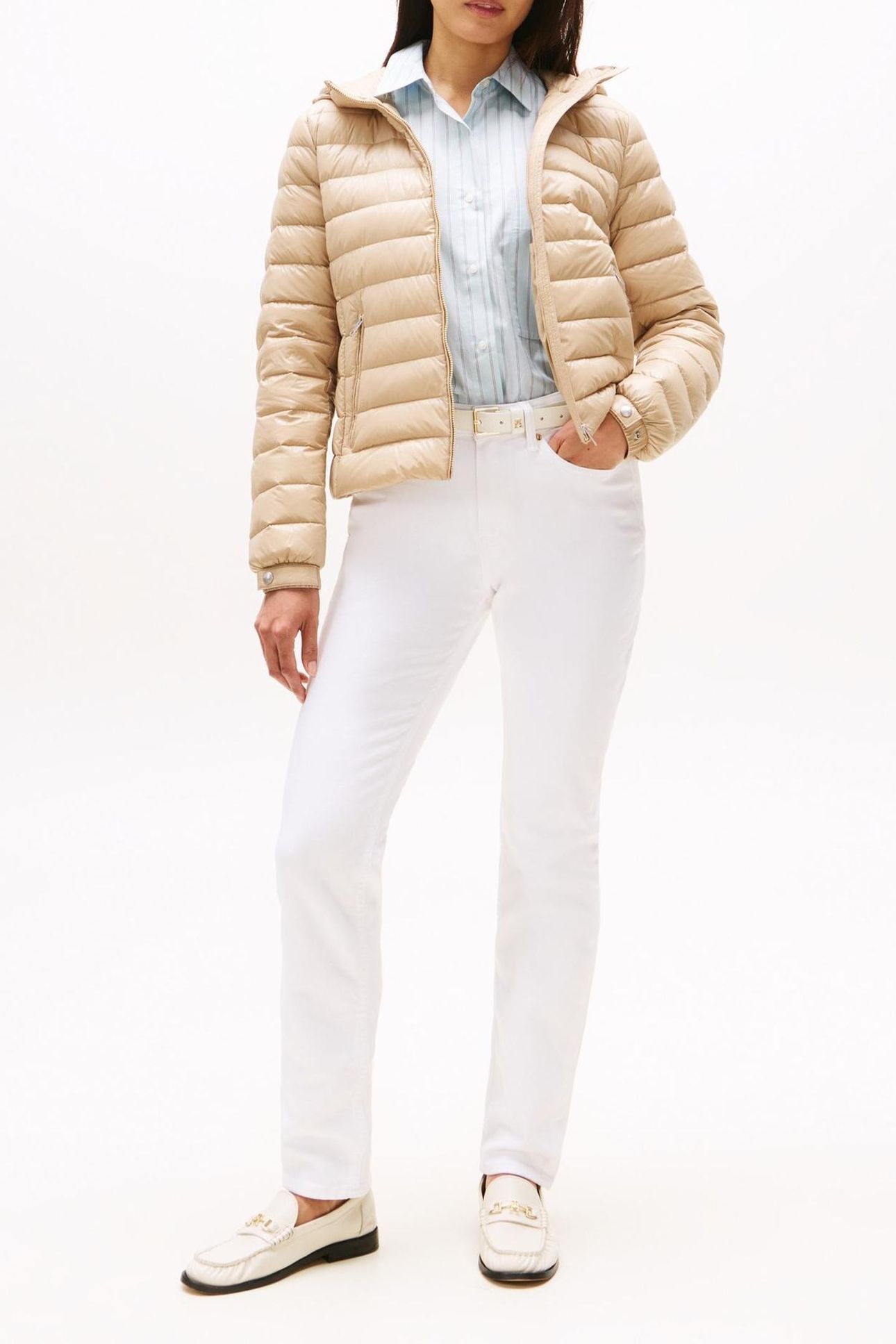 UL DOWN REG HOODED JACKET BEIGE 1