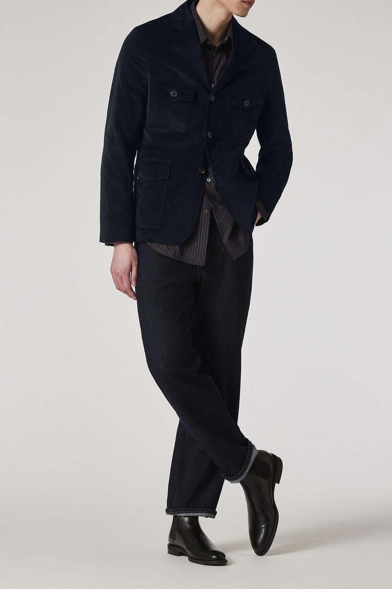 MENS 3 BUTTON JACKET NAVY 2