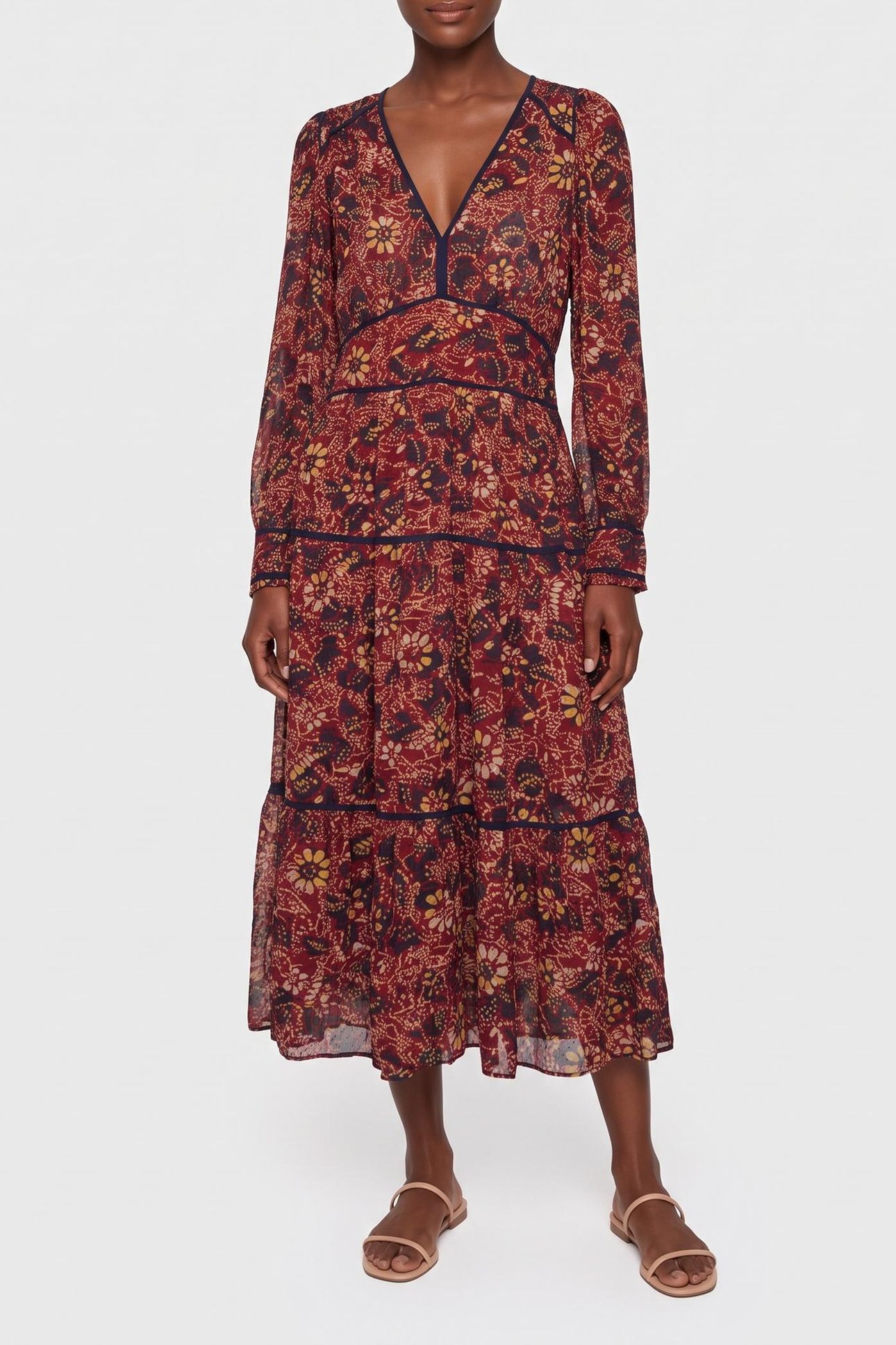 MID-LENGTH DRESS BORDEAUX 2
