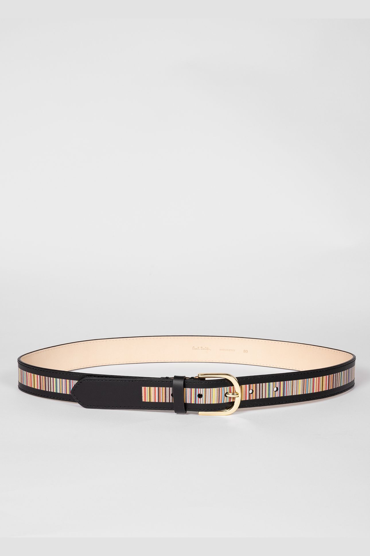 WOMEN BELT SIG STRIPE BLACK 3