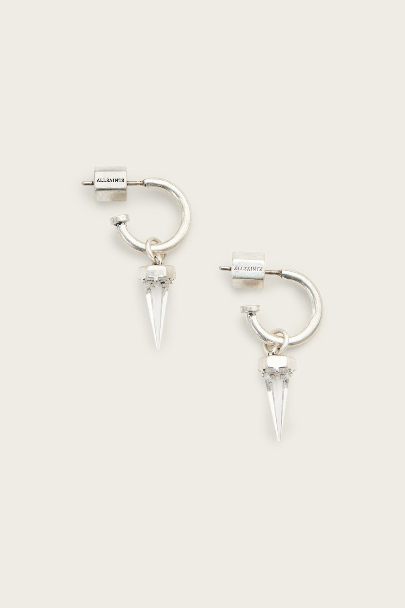LAIO SPIKE EARRINGS WARM SILVER/CLEAR 1