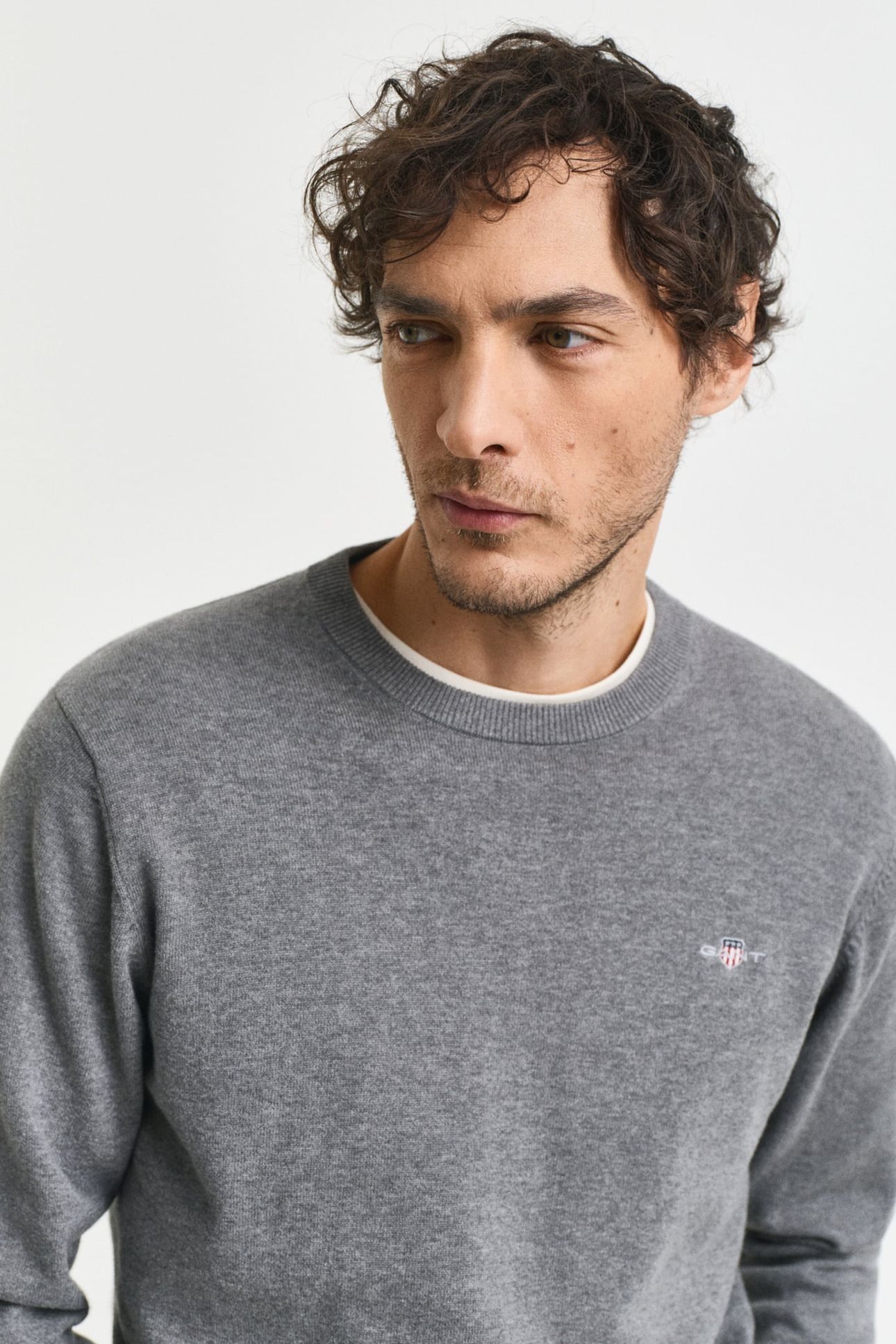 CLASSIC COTTON C-NECK DARK GREY MELANGE 7
