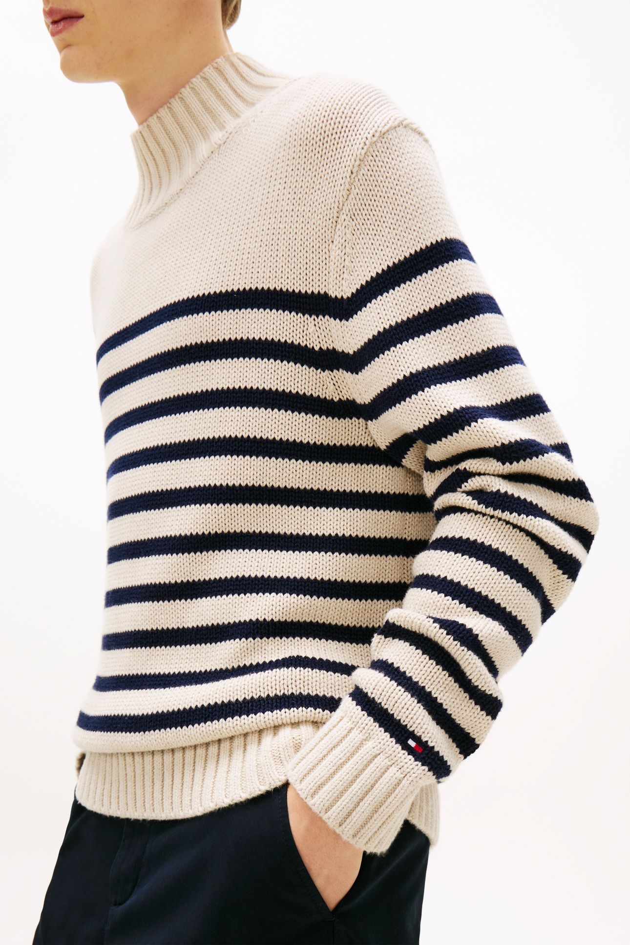 BRETON COTTON STRIPE OATMILK HEATHER/DESERT SKY 5