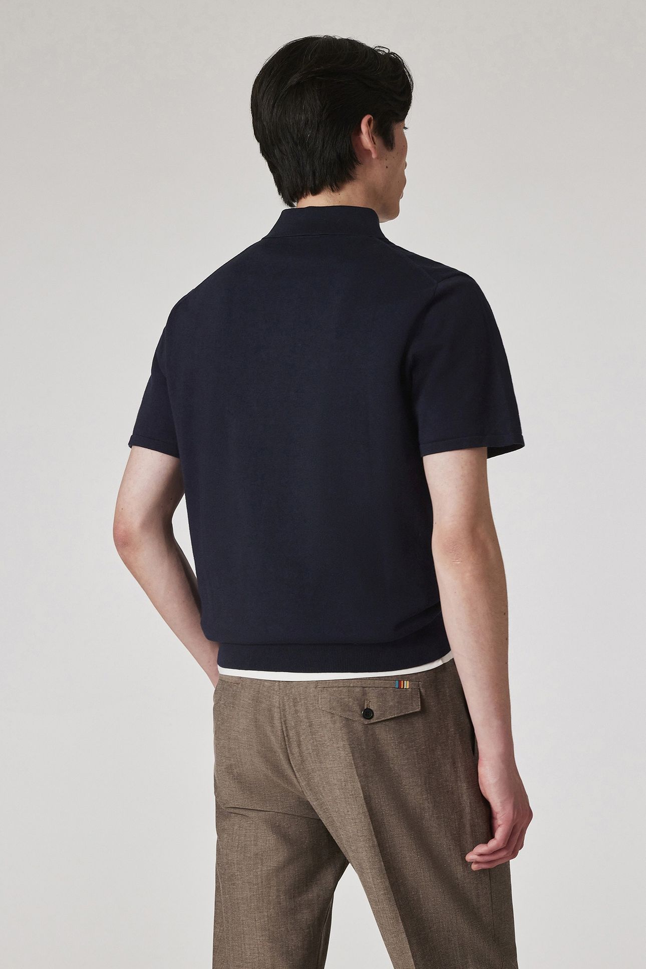 MENS SWEATER SS POLO VERY DARK NAVY 3