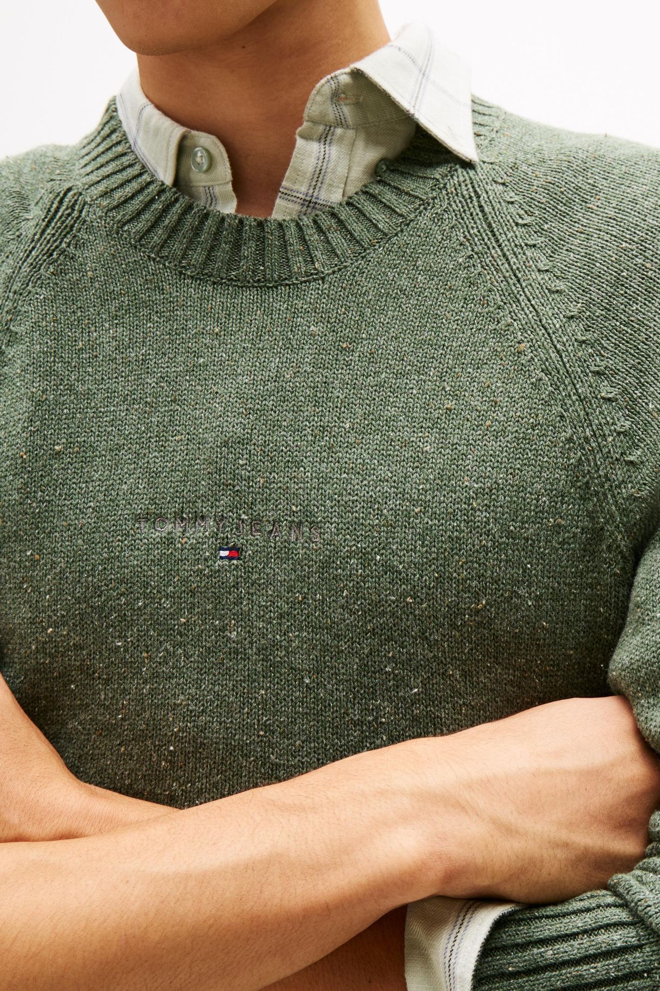 TJM SLIM LINEAR RAGLAN PEWTER GREEN 5