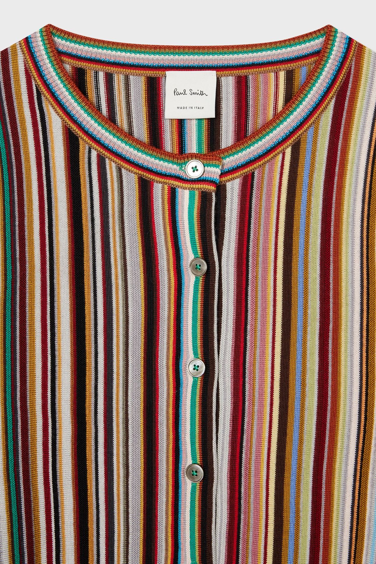 WOMENS KNITTED CARDIGAN BUTTON THRU MULTI COLOURED 8