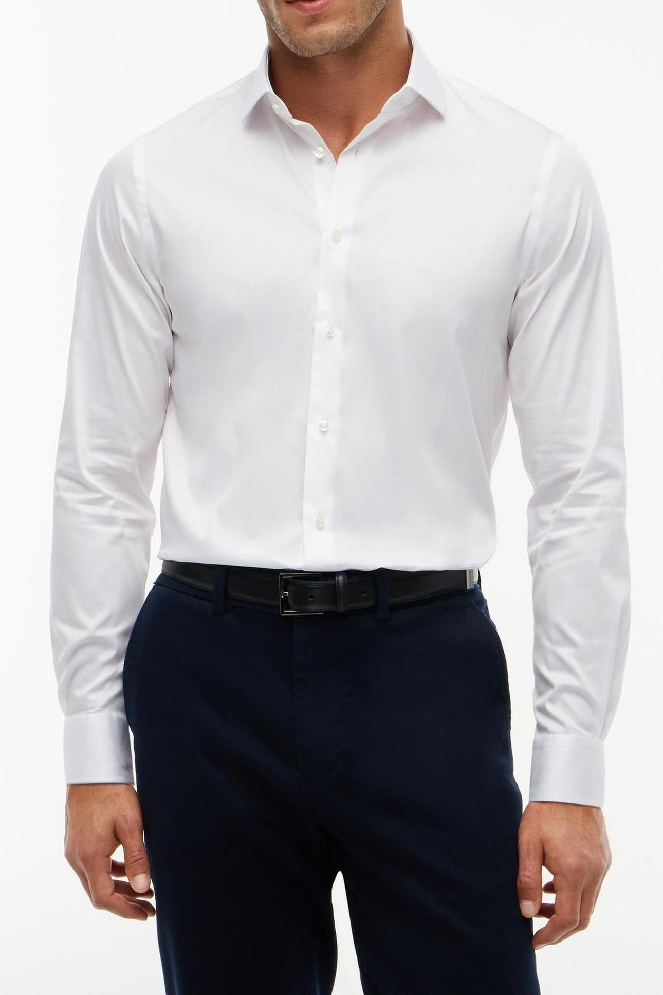 NY FLEX COLLAR SOLID WHITE 2