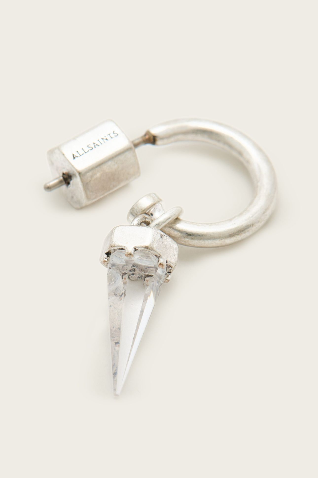 LAIO SPIKE EARRINGS WARM SILVER/CLEAR 2