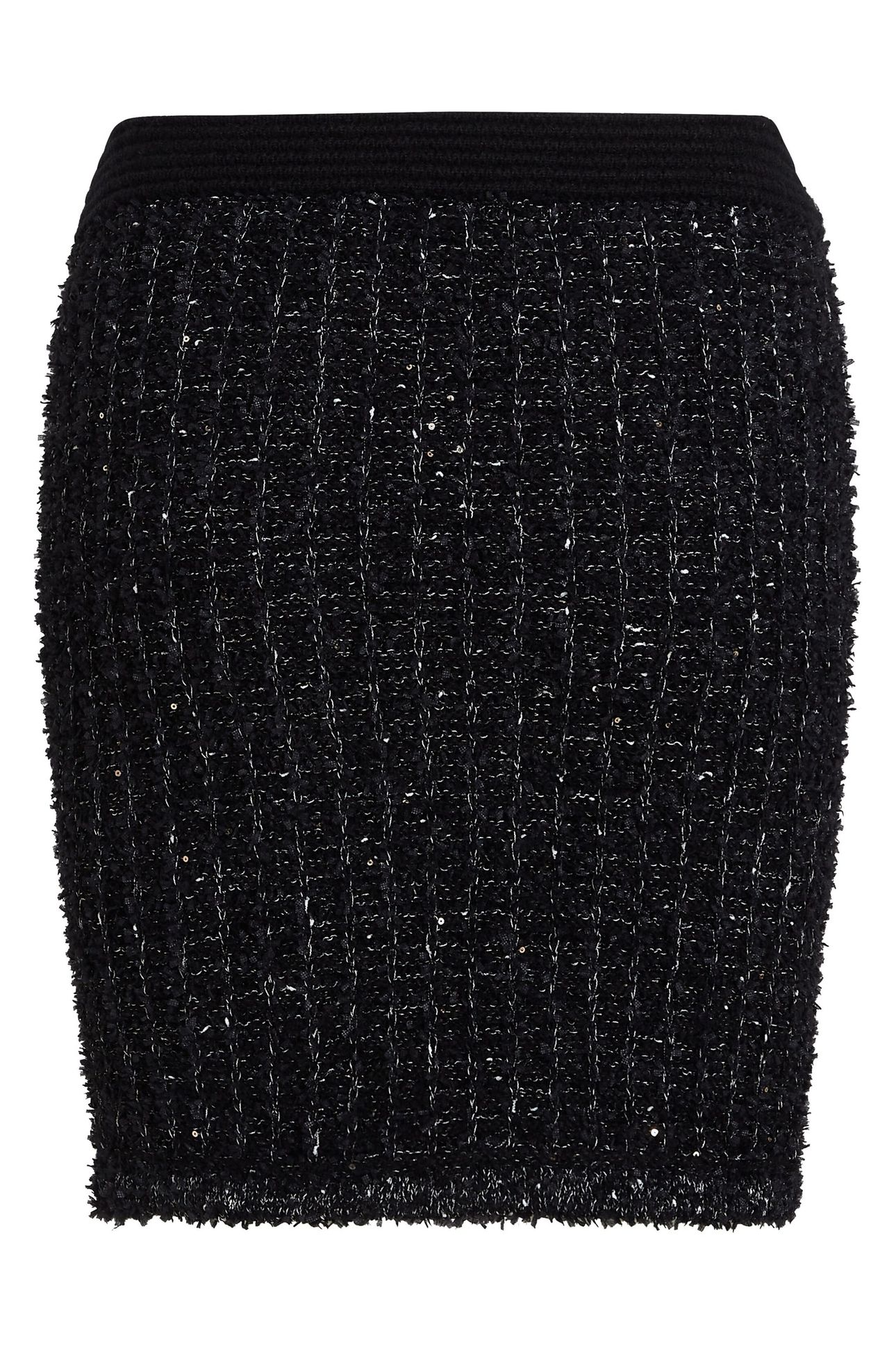 BOUCLE KNIT SKIRT BLACK 5