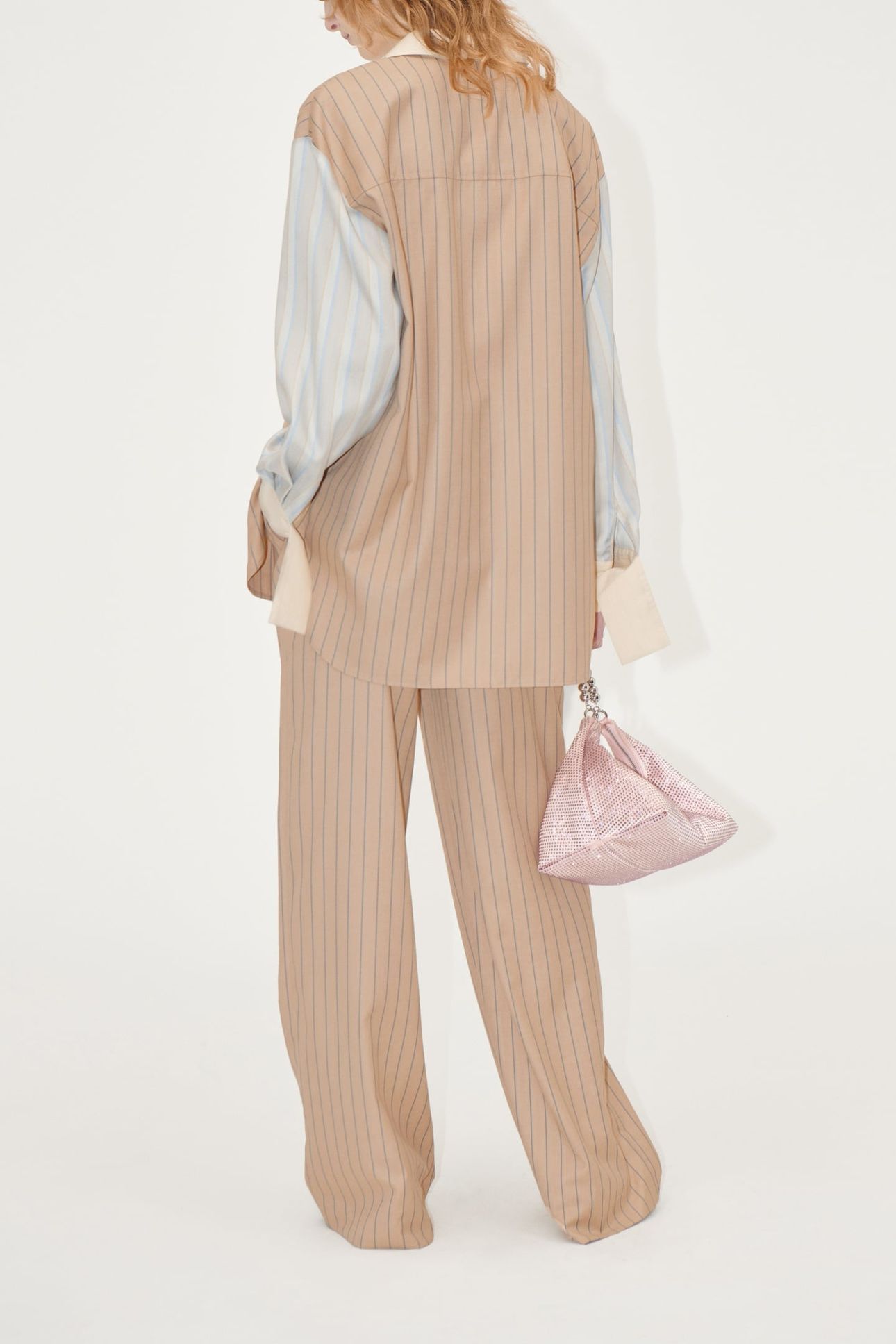 REVERSED WIDE LEG PANTS MULTI STRIPES 4