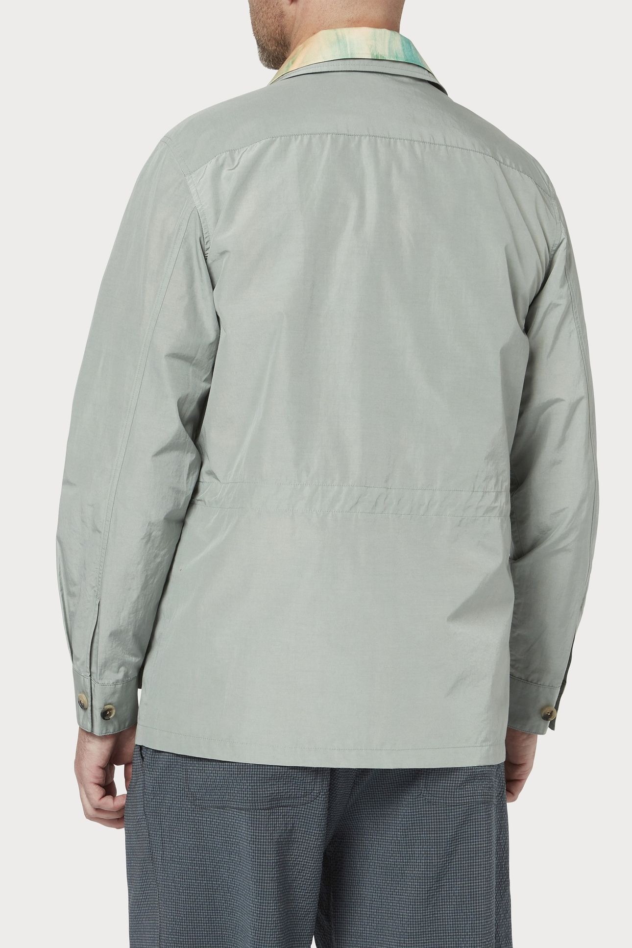 MENS 4PKT CASUAL JKT LT GREYISH GREEN 2