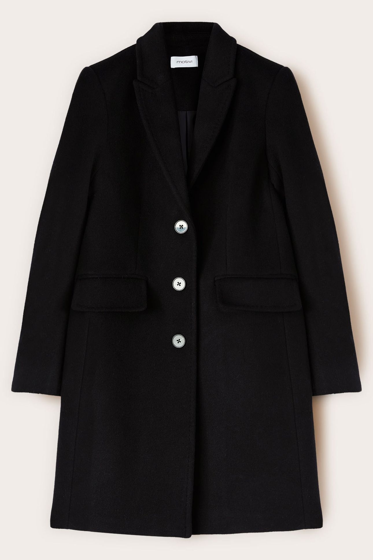 KNITTED WOOL BLEND COAT BLACK 4