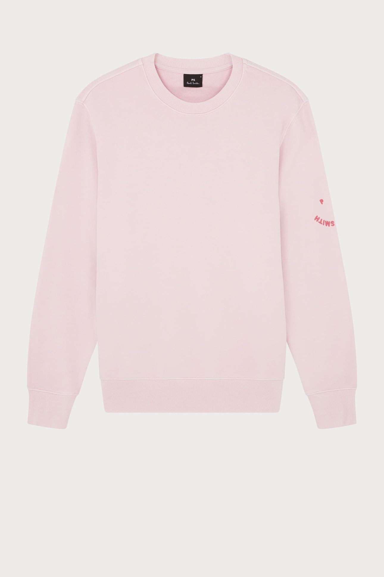 MENS SWEATSHIRT PS HAPPY EMB PINK 1