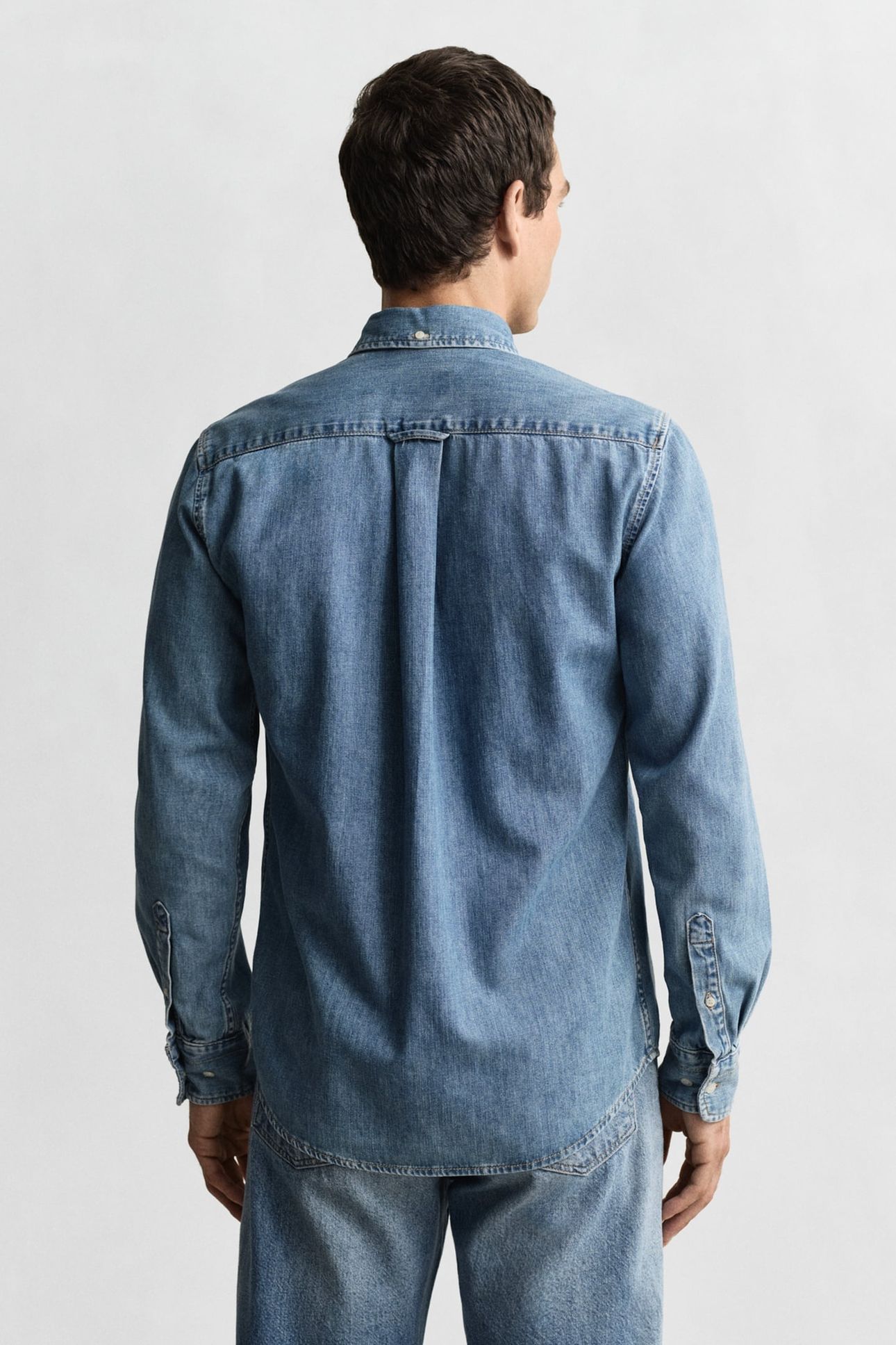 REG DENIM SHIRT SEMI LIGHT BLUE WORN IN 2
