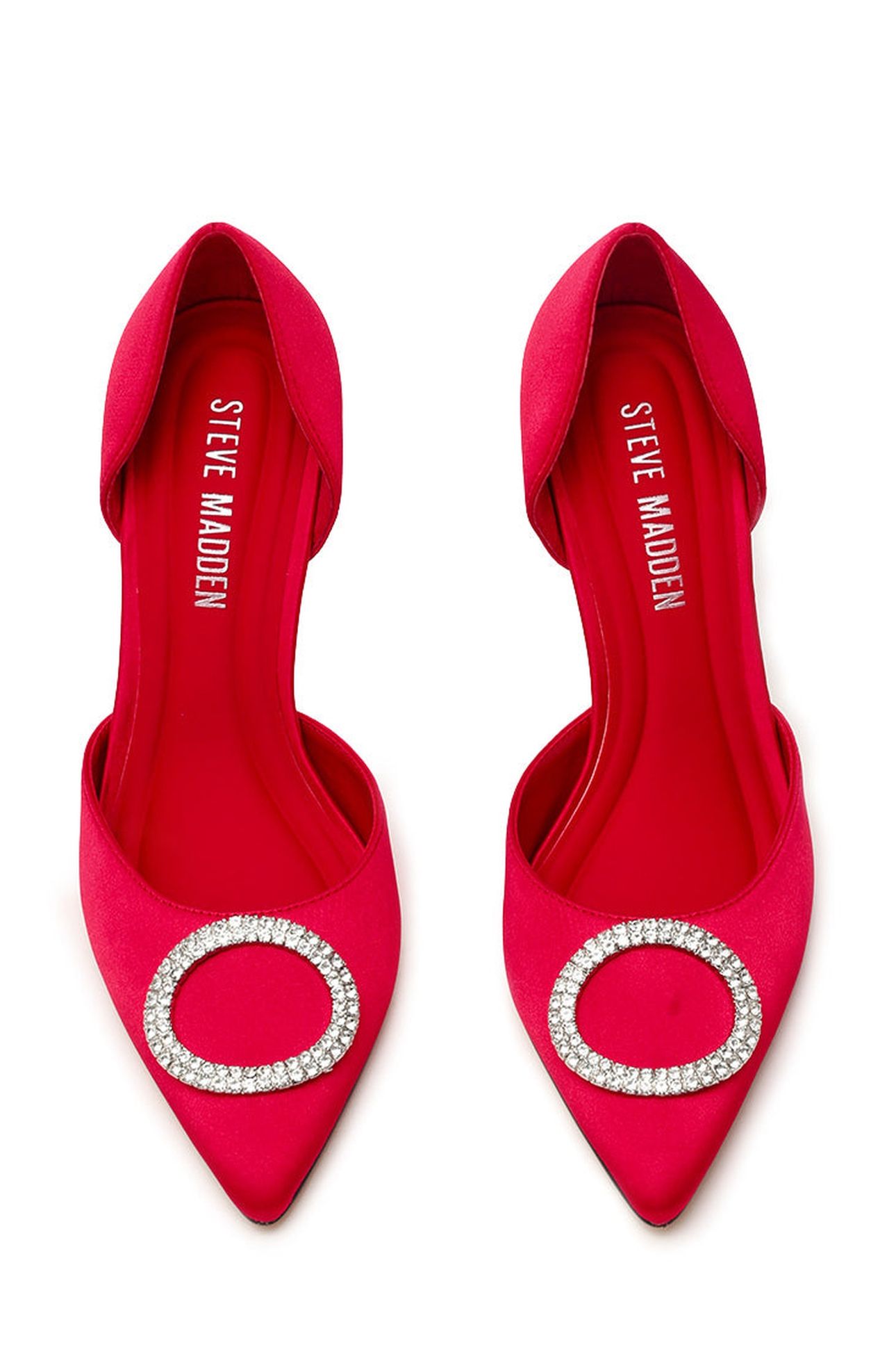 SPARKLING PUMPS RED SATIN 3