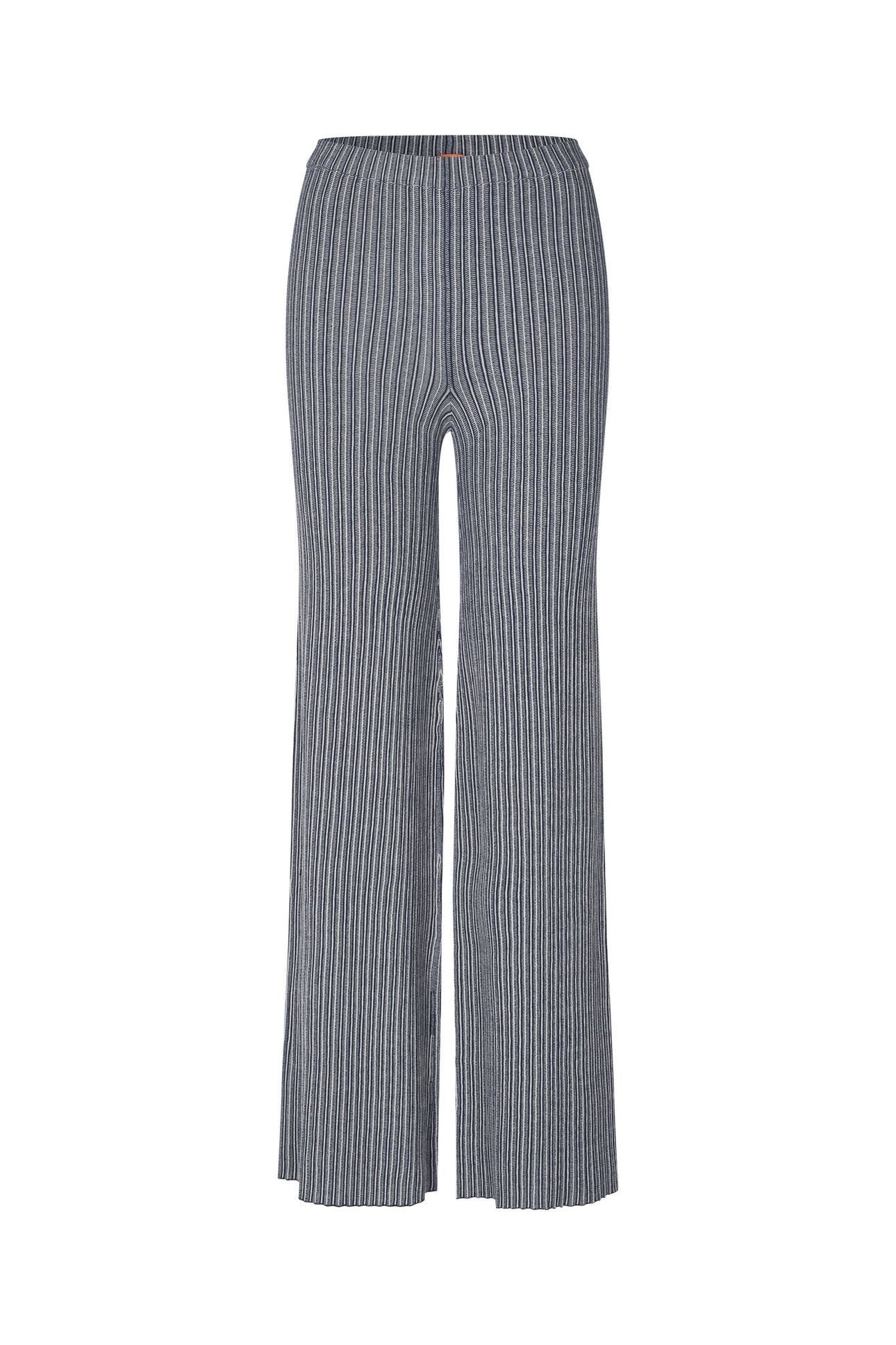 LONG FLARE KNIT PANTS SOFT STRIPED RIB 3