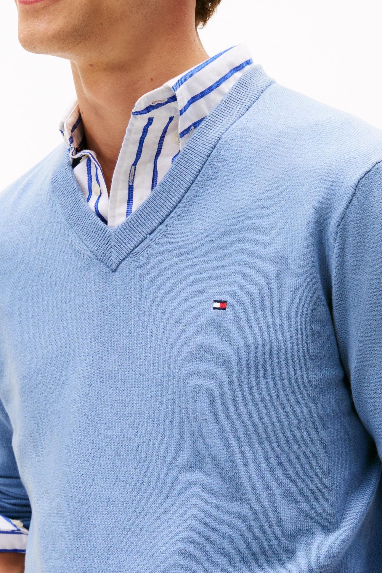 PIMA COTTON CASHMERE SWEATER BRISK BLUE 5