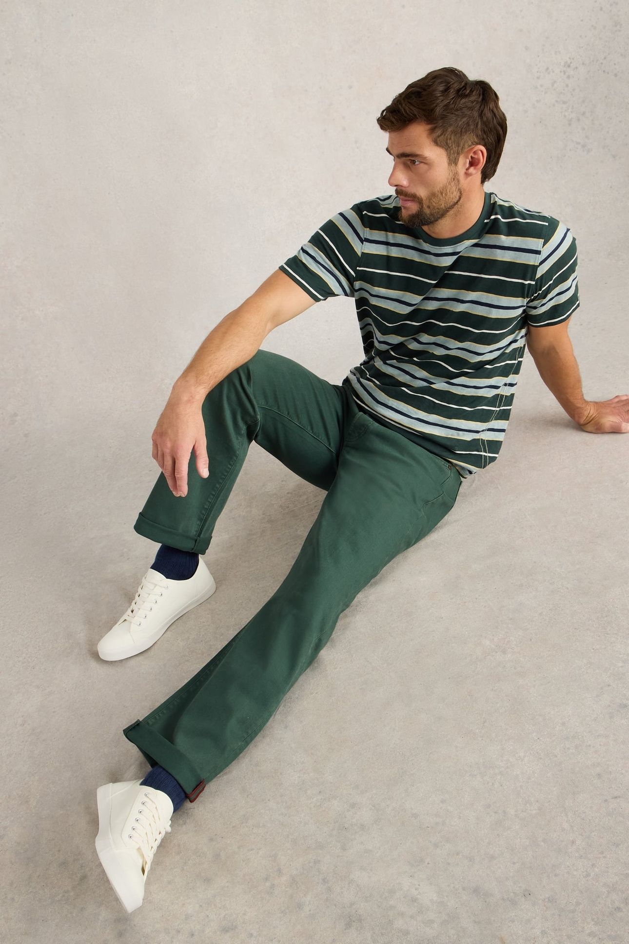 EASTWOOD GARMENT DYE JEAN DARK GREEN 6