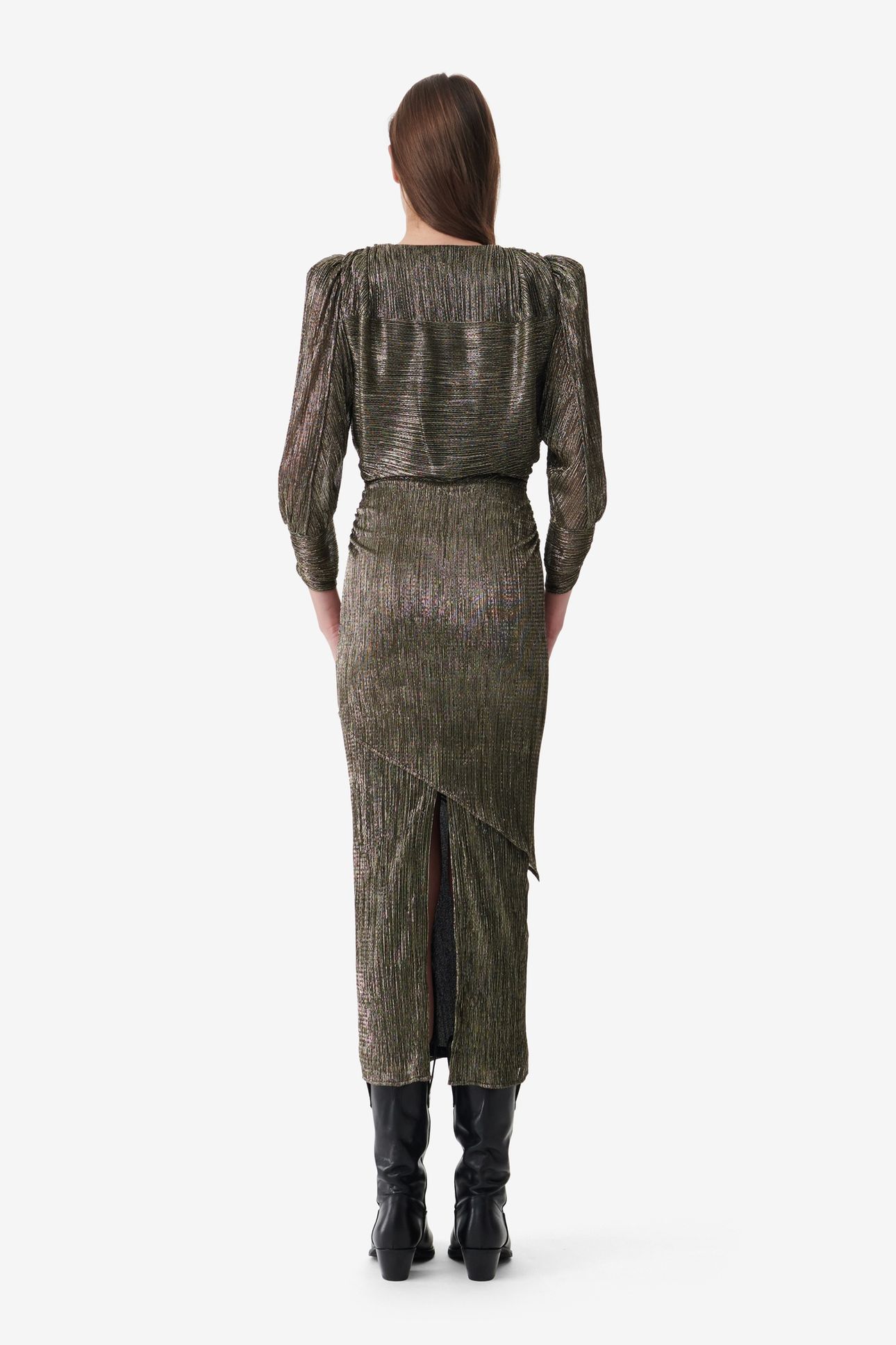 ASSANA DRESS BLACK/GOLD 2