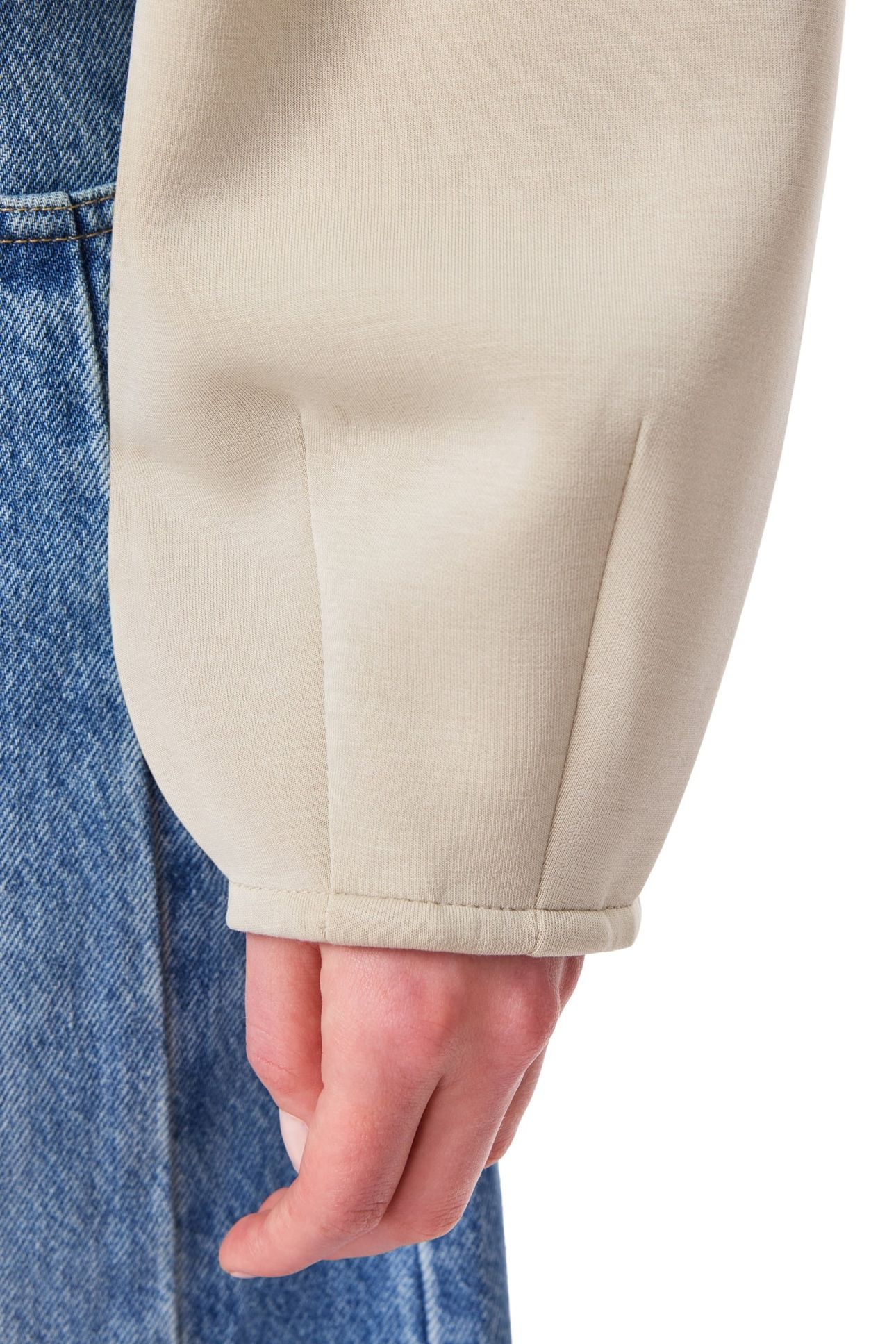 BUBBLE HEM CREWNECK FEATHER GRAY 9