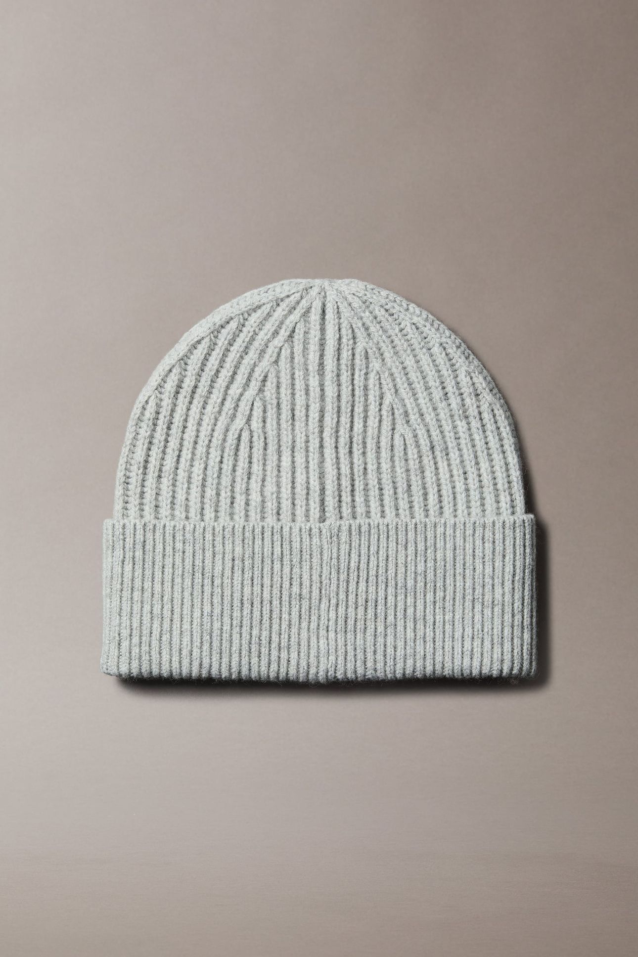CK METAL WOOL BEANIE LIGHT GREY HEATHER 2