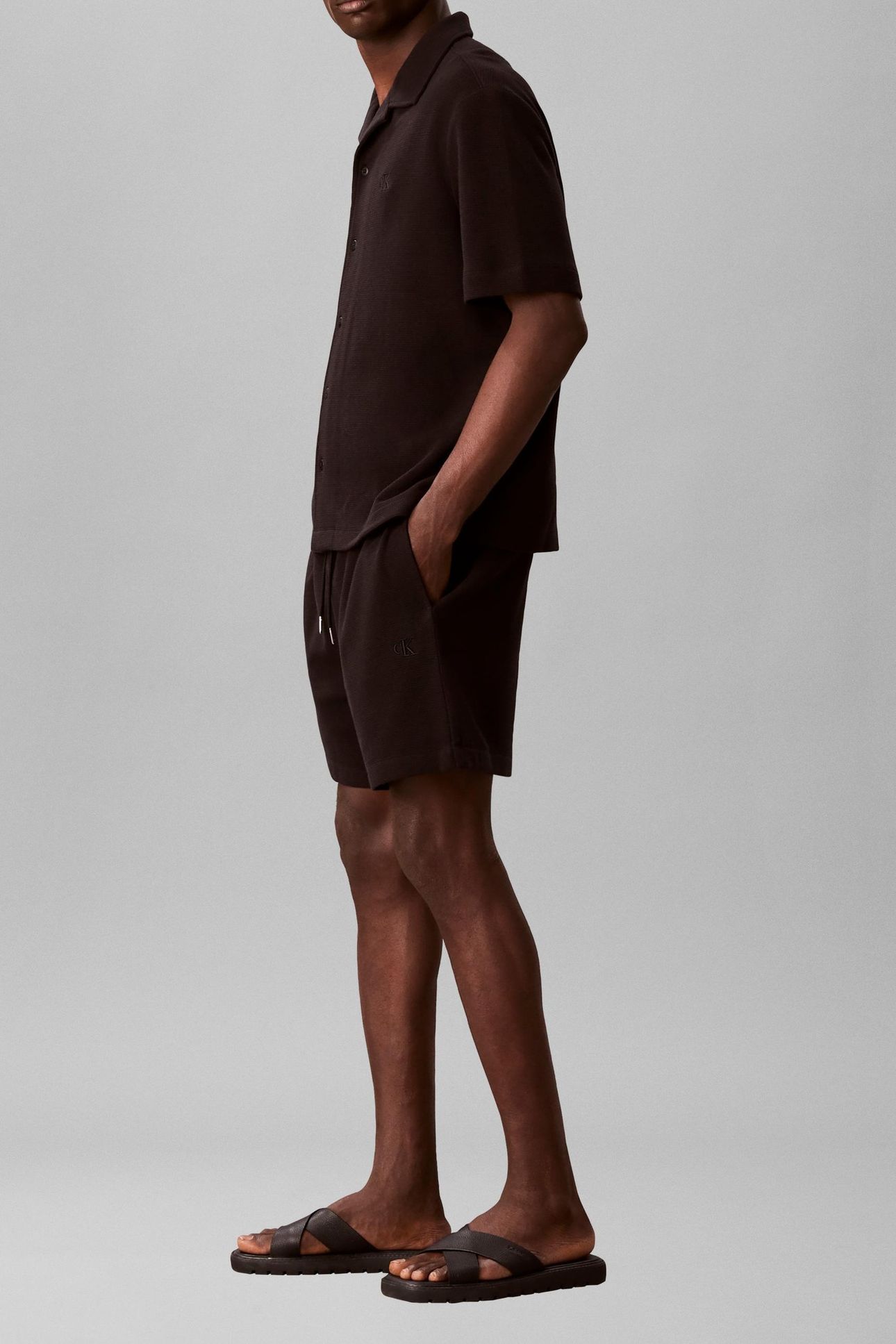 HD COTTON WAFFLE SHORTS BLACK 5