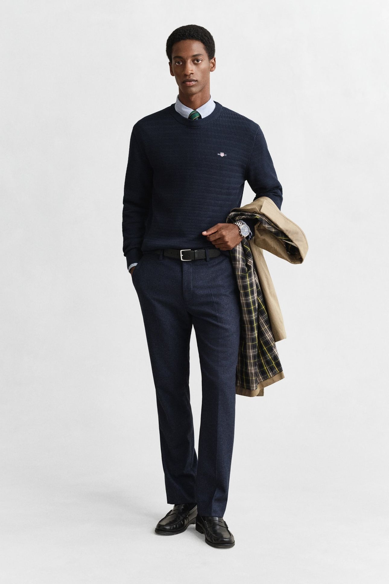 MINI CABLE C-NECK EVENING BLUE 1
